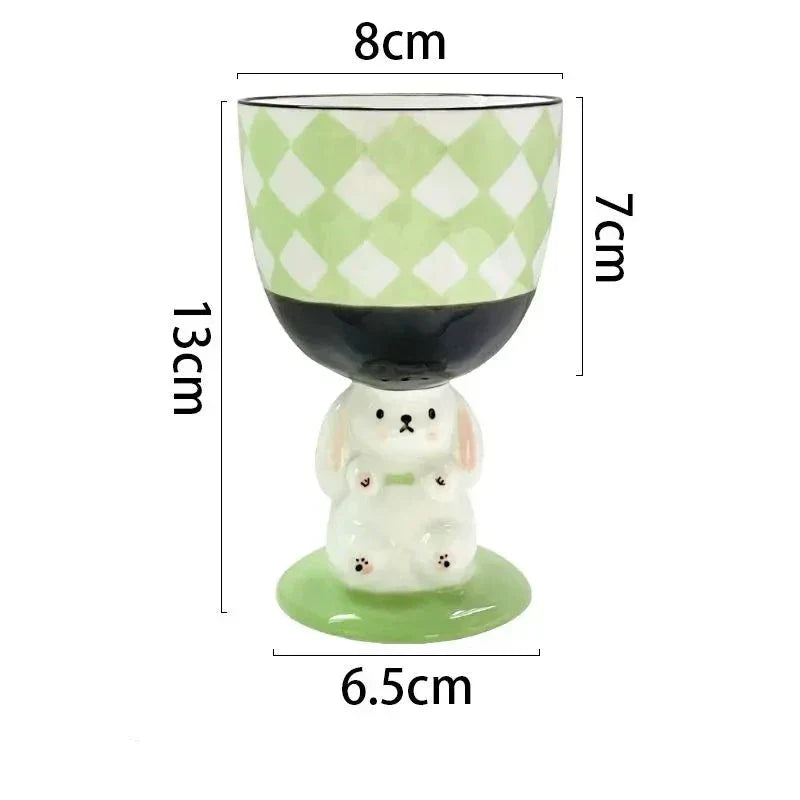 Cute Rabbit Wine Glass