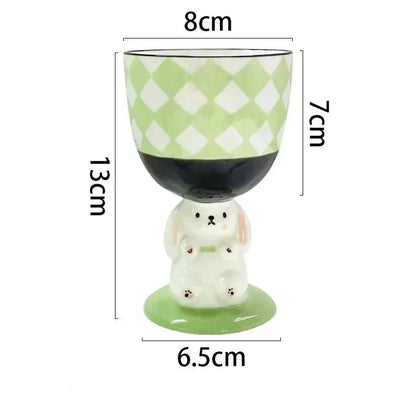 Cute Rabbit Wine Glass
