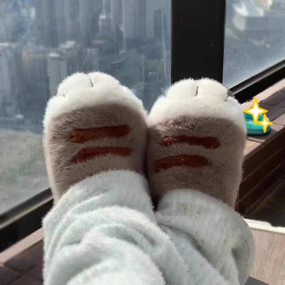 Cozy Cat Paw Slippers for Women Soft & Warm - Befez