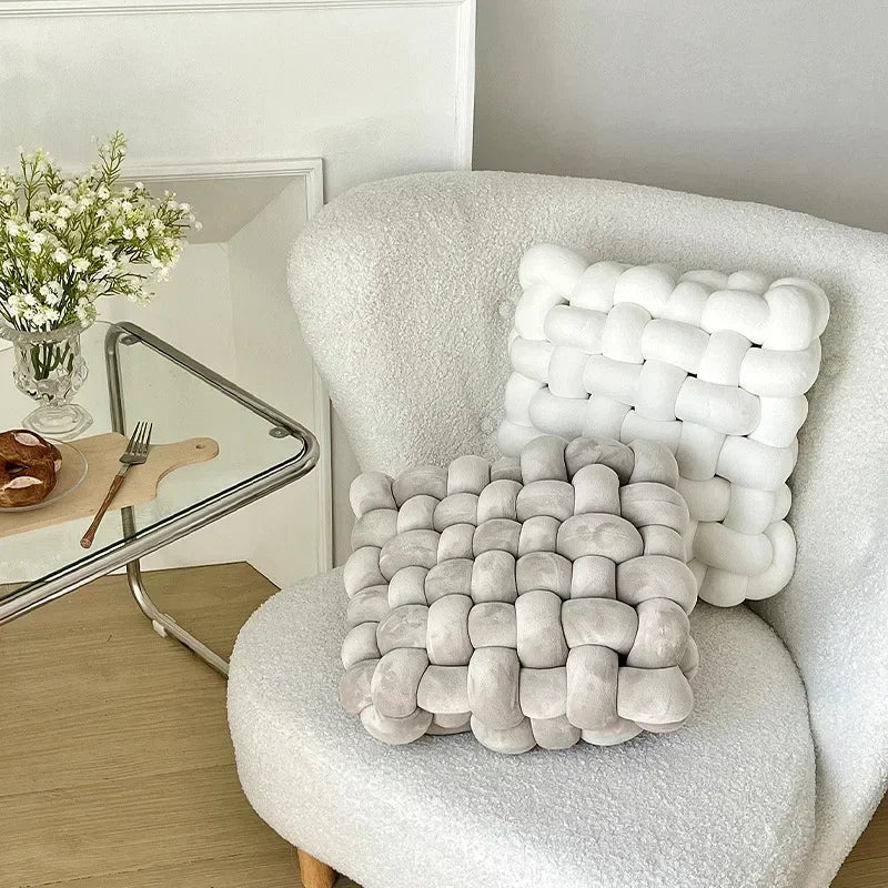 Plush Textured Knot Pillow