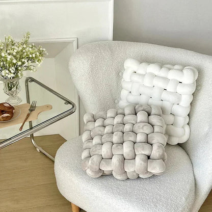 Plush Textured Knot Pillow