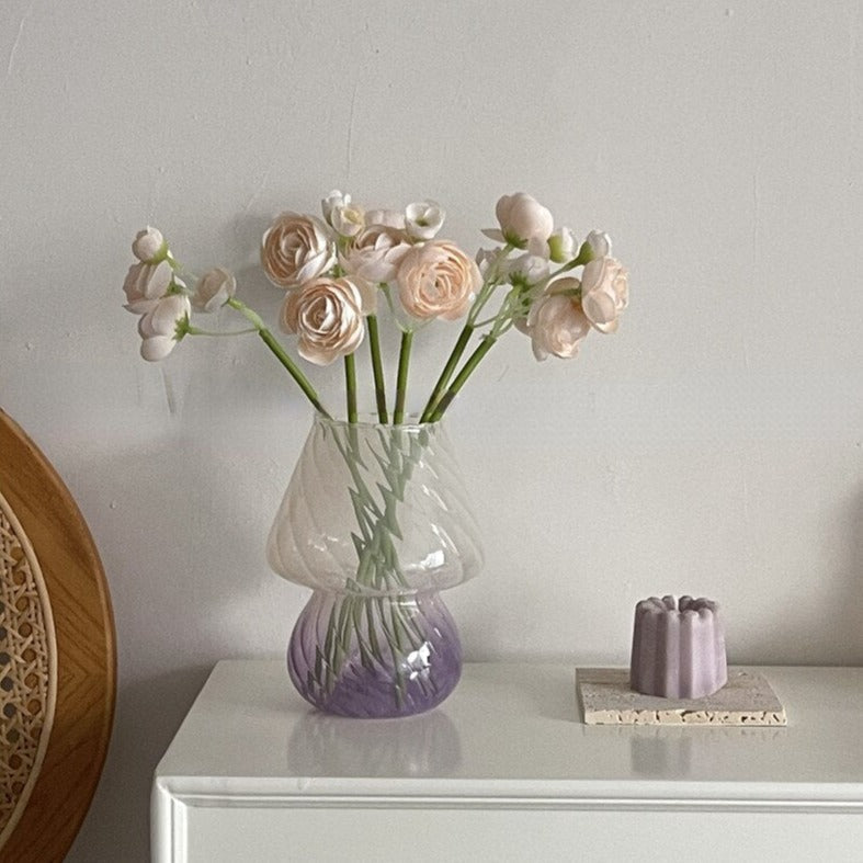 Scandinavian Blue Stripe Glass Vase