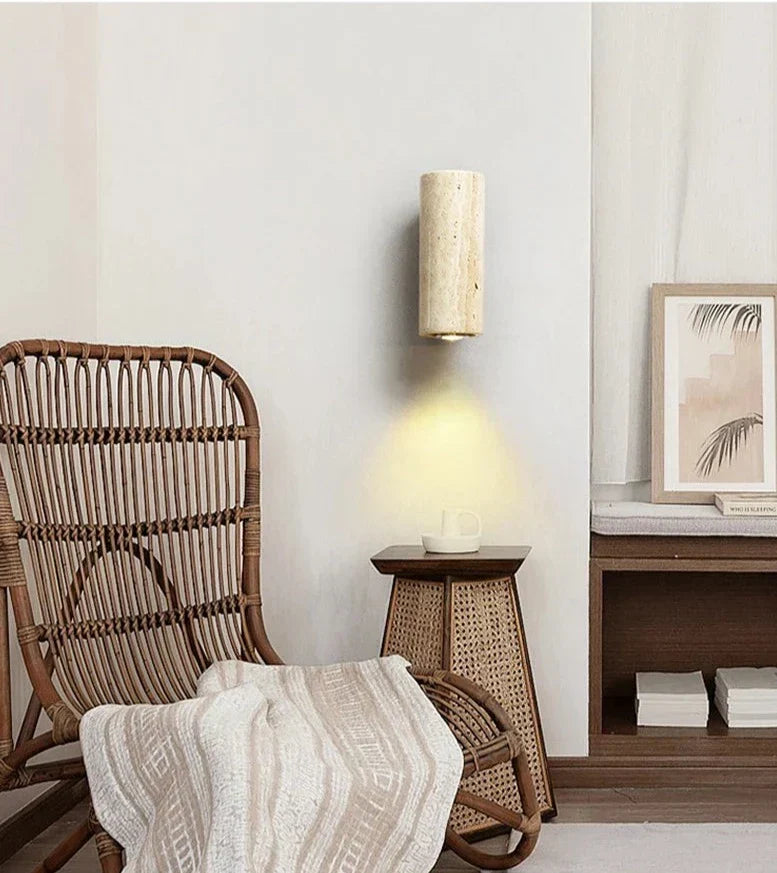 Natural Stone LED Wall Light Fixture