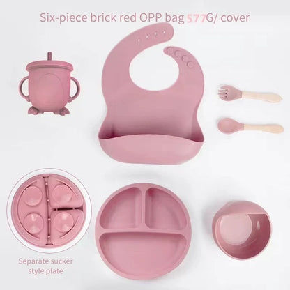Soft Baby Feeding Set - 6 Piece Silicone Kit