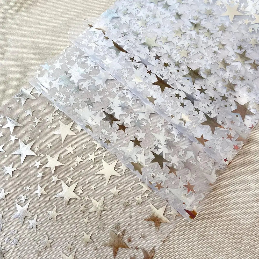 Glittering Metallic Table Runner with Star Design