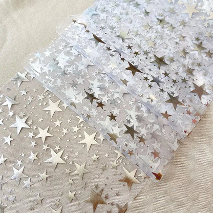 Glittering Metallic Table Runner with Star Design