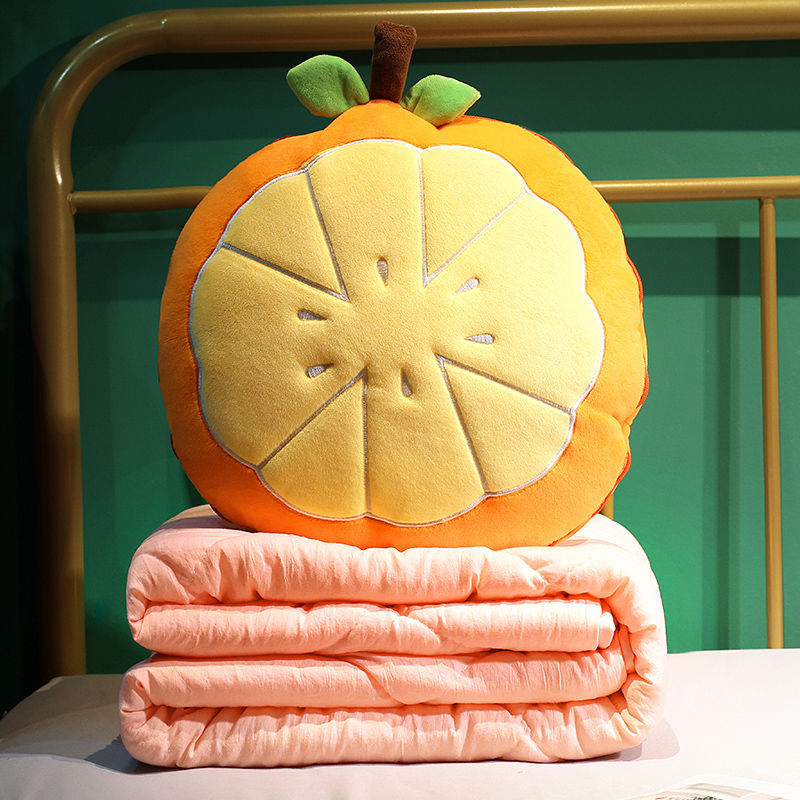 Cozy Portable Fruit Travel Blanket Pillow