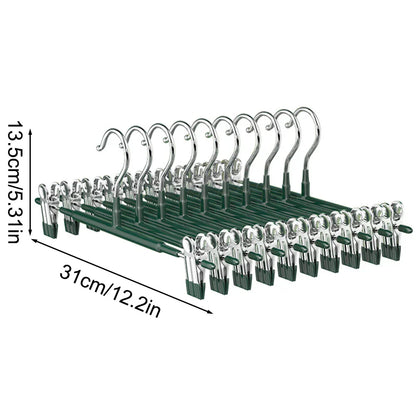 Slim Stainless Steel Hanger with Clips for Clothing
