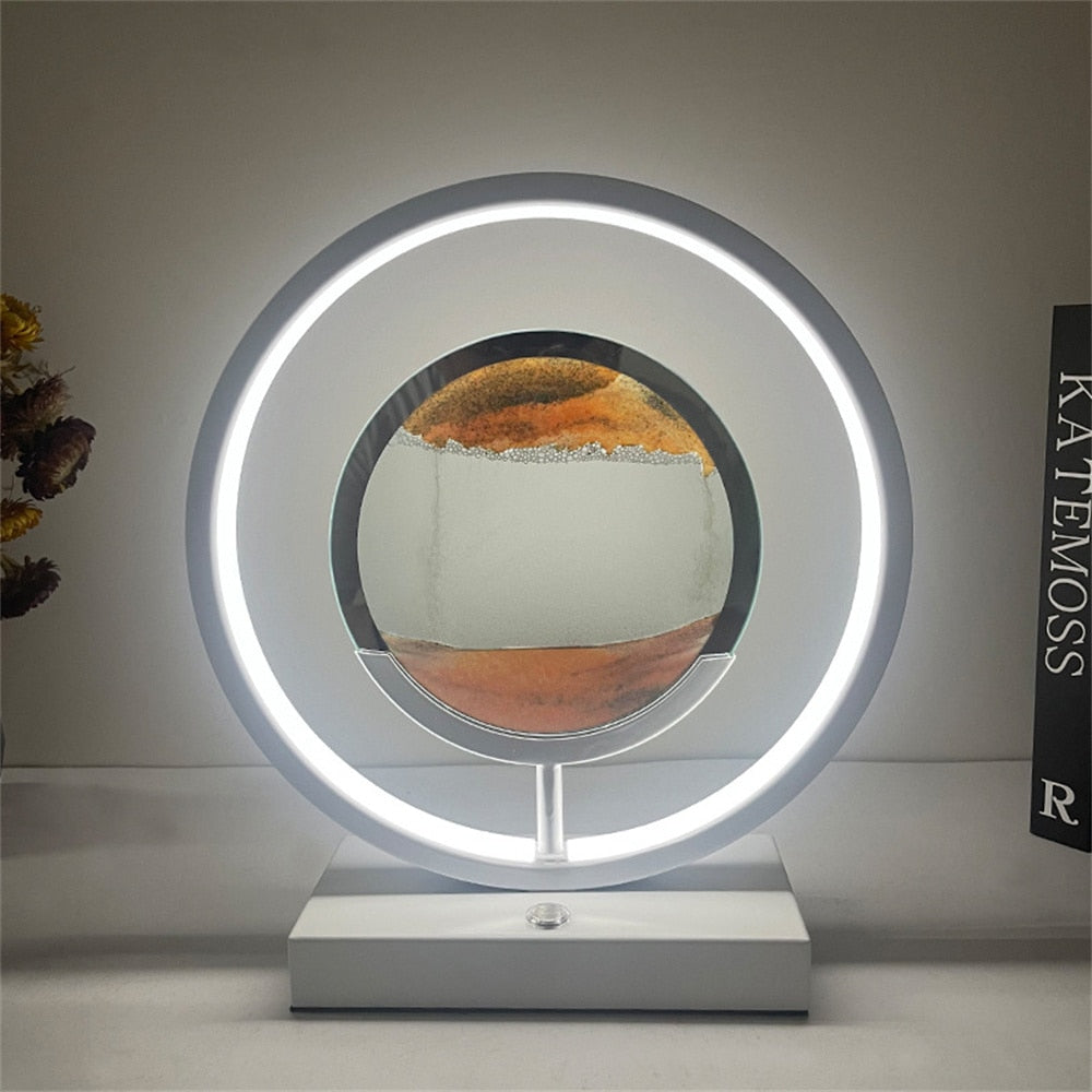 Colorful Dynamic LED Sand Art Desk Lamp