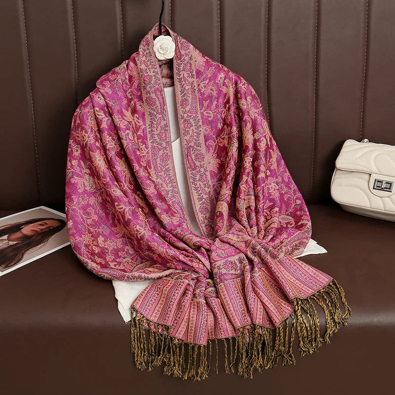 Soft Cashmere Women's Scarf Luxury Warm Print