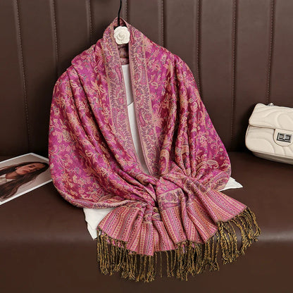 Soft Cashmere Women's Scarf Luxury Warm Print