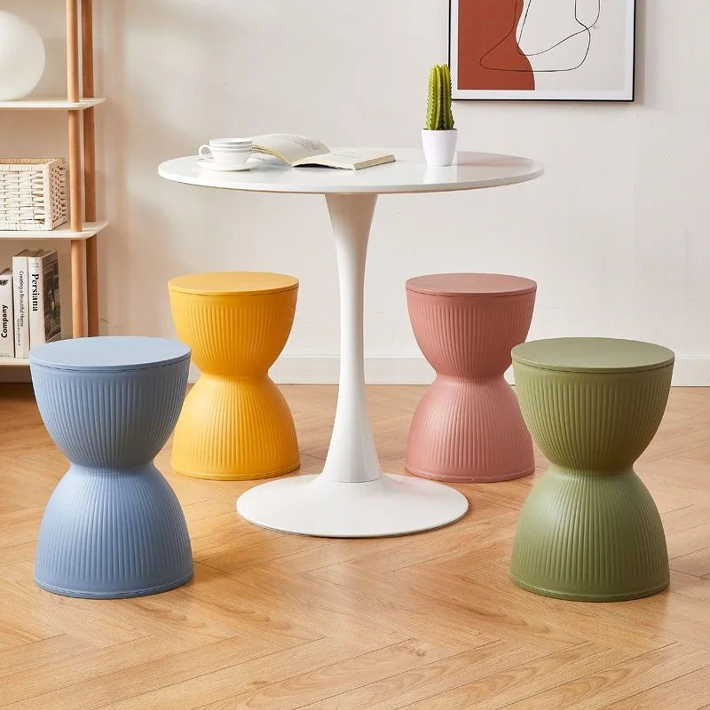 Modern Slim Side Table with Unique Hourglass Shape