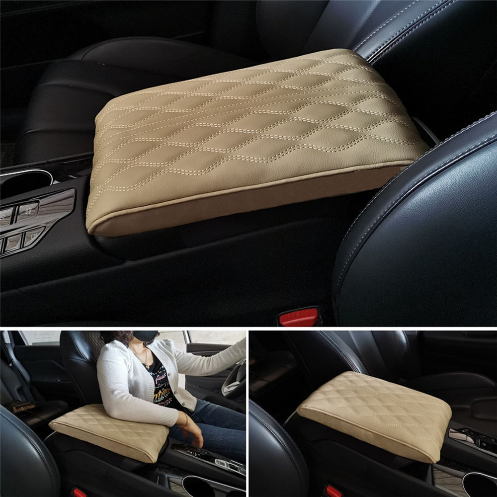 Premium Leather Car Armrest Cushion