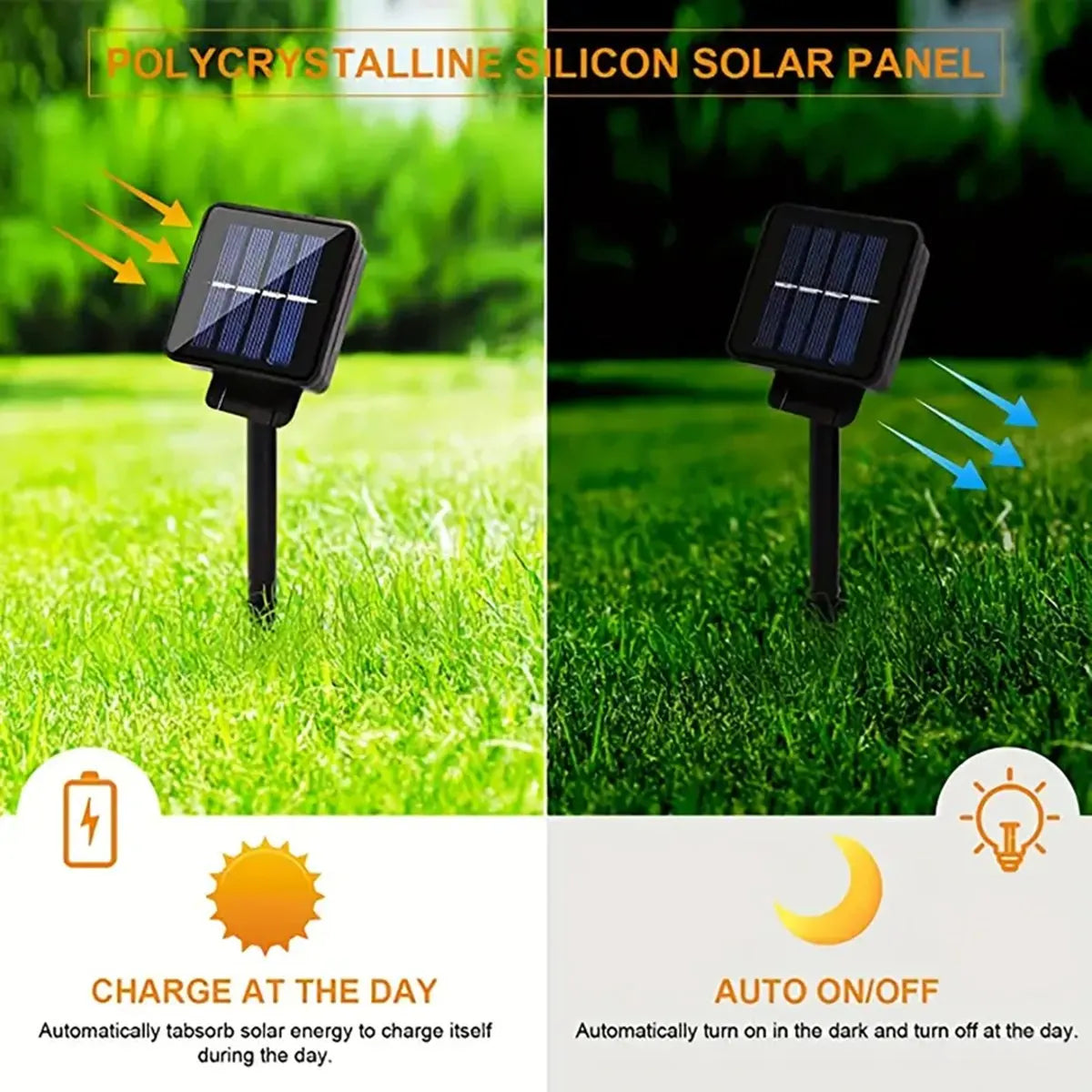 Colorful Outdoor Solar Fairy Lights 20 LEDs Waterproof