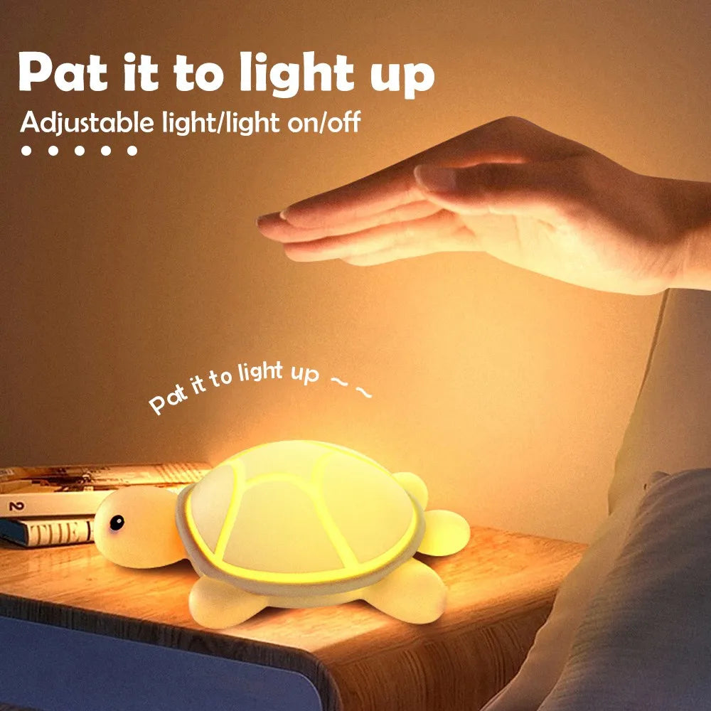 Adorable Turtle LED Night Lamp Soft Color Changing