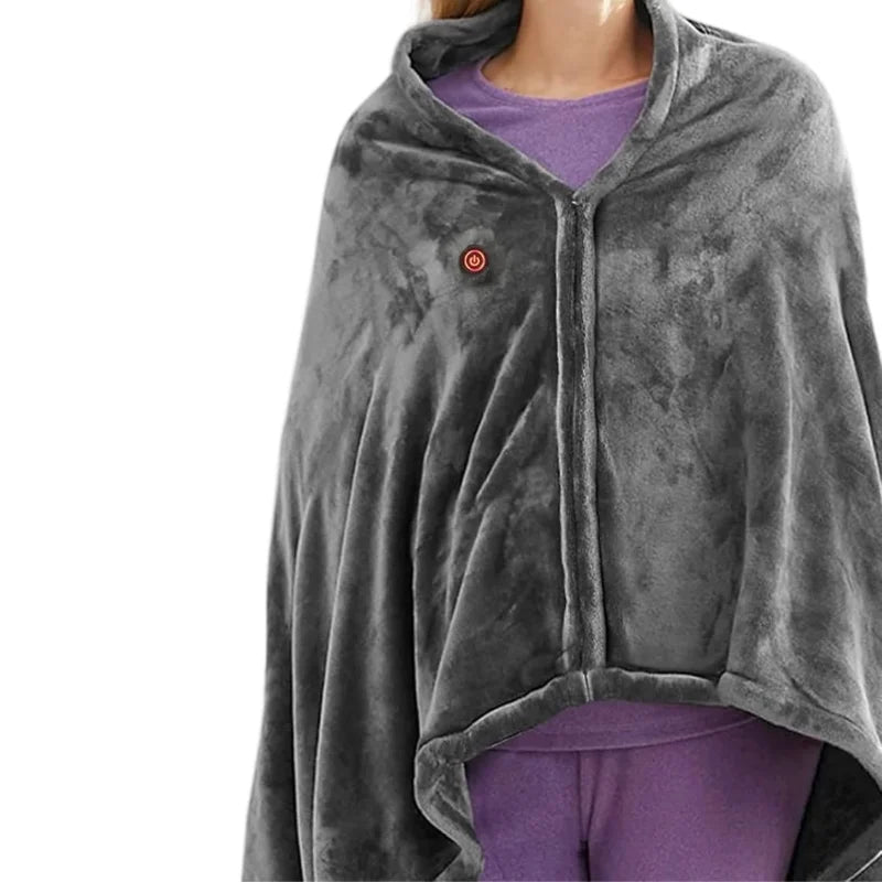 Soft Wearable Electric Heating Blanket with 3 Heat Settings