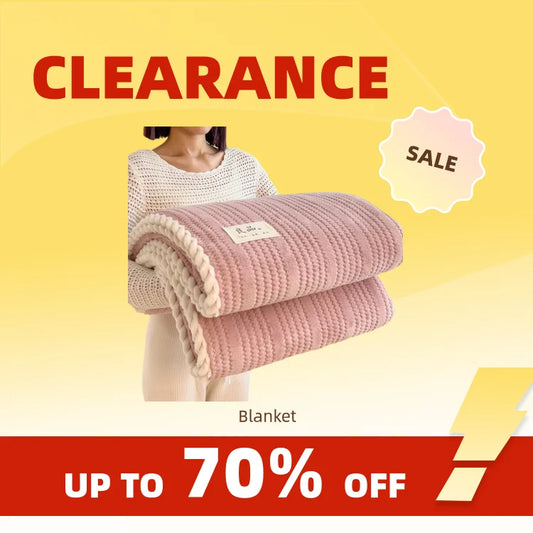 Cozy Plush Throw Blanket Soft Checkered Design - Befez