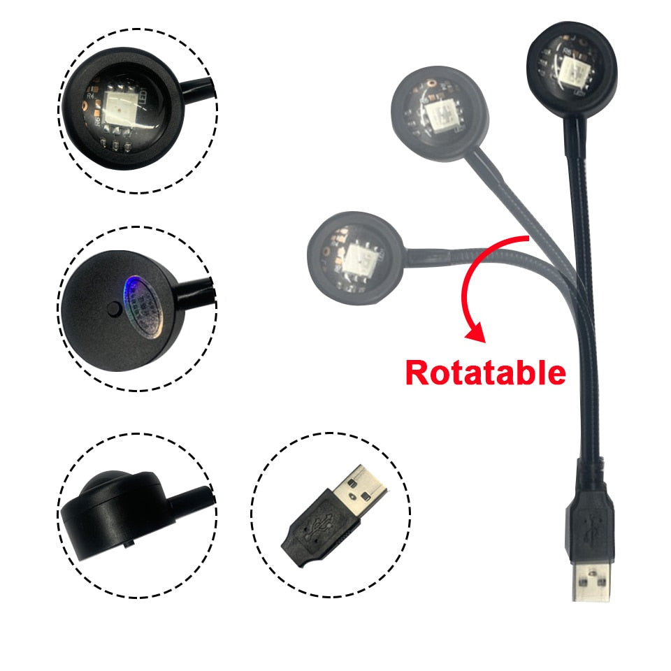 Compact USB Colorful Night Light Lamp
