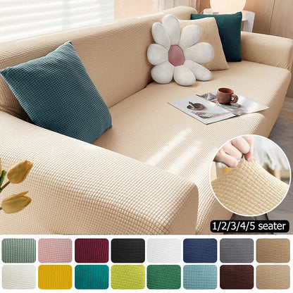 Fits 1-4 Seater, Elastic Sofa Slipcover with Jacquard Pattern - Befez