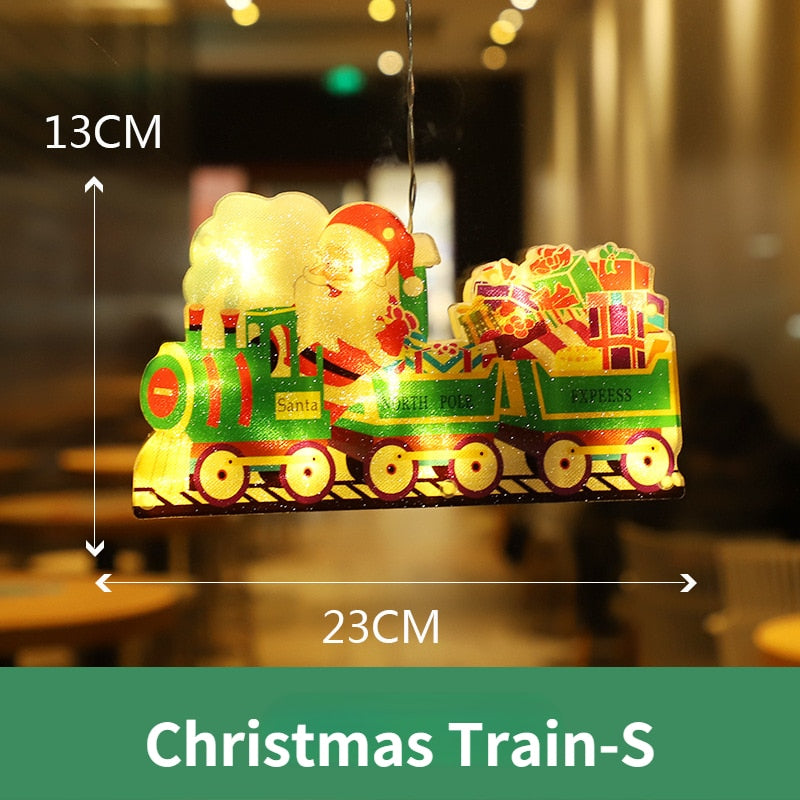 Colorful LED Christmas Window String Lights