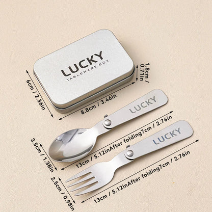 Portable Outdoor 3-Piece Stainless Steel Camping Utensils