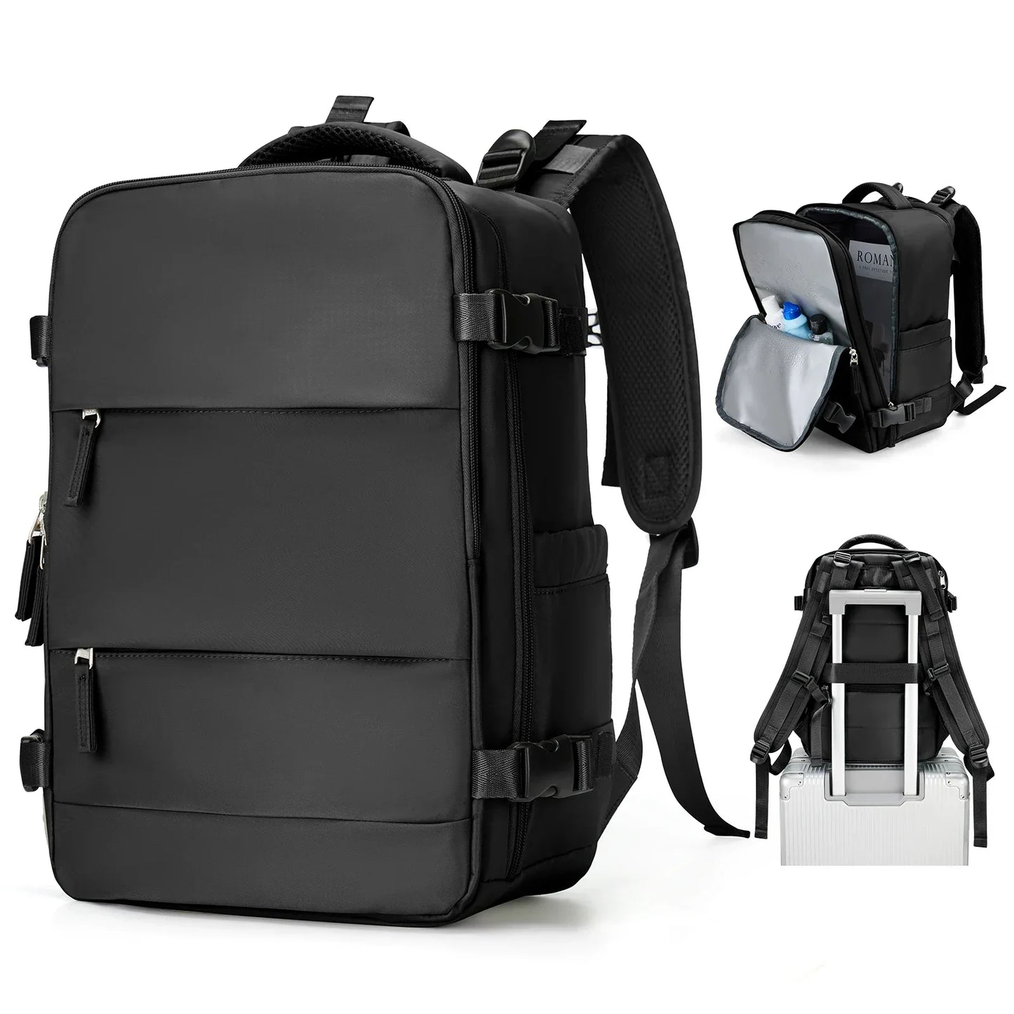 Waterproof Travel Backpack with Laptop Sleeve & Storage