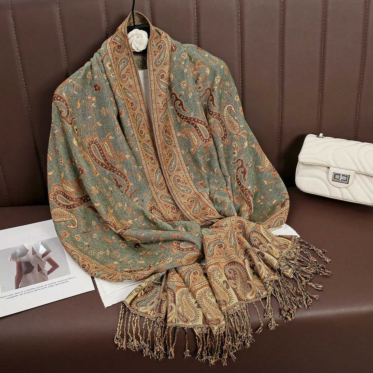 Soft Cashmere Women's Scarf Luxury Warm Print
