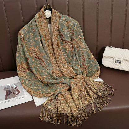 Soft Cashmere Women's Scarf Luxury Warm Print