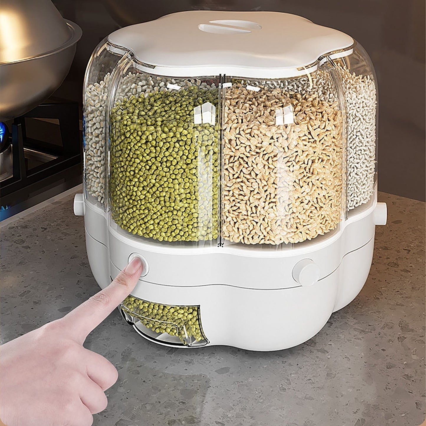 Easy 6-Grid Rotating Food Container