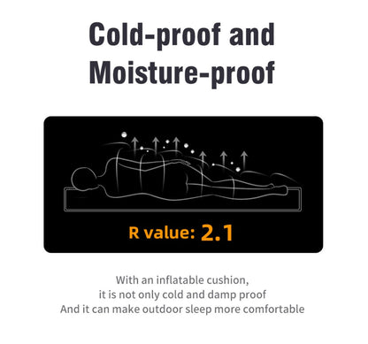 Comfortable Outdoor Inflatable Camping Air Bed with Pillow