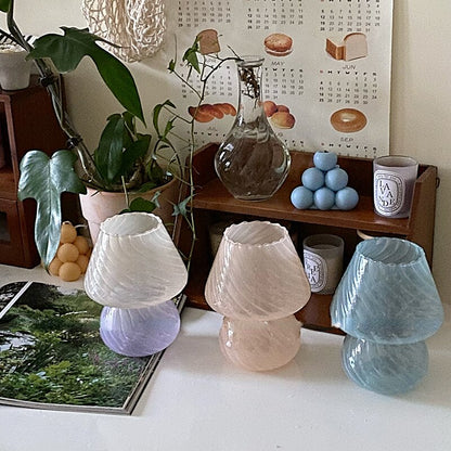 Scandinavian Blue Stripe Glass Vase