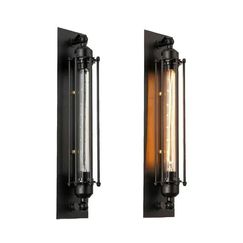Rustic Metal Wall Lamp Vintage Style Edison Bulb Fixture