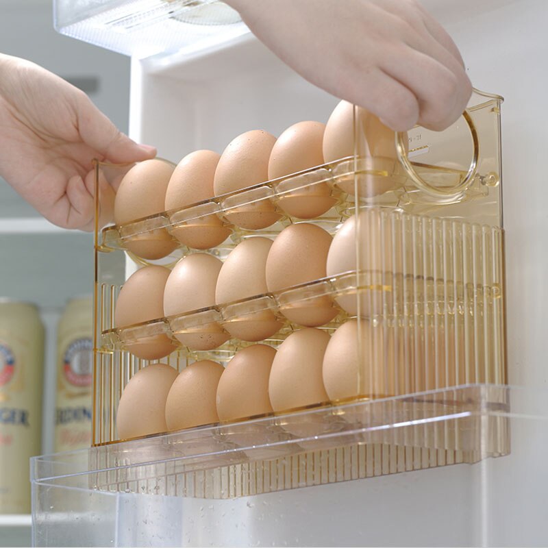 Space Saving Auto Flip Egg Tray