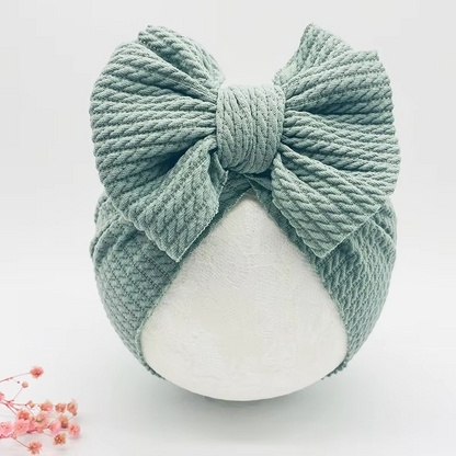 Soft Baby Beanie with Cute Bow Headband