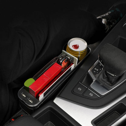 Car Storage Box with USB Charger and LED Light