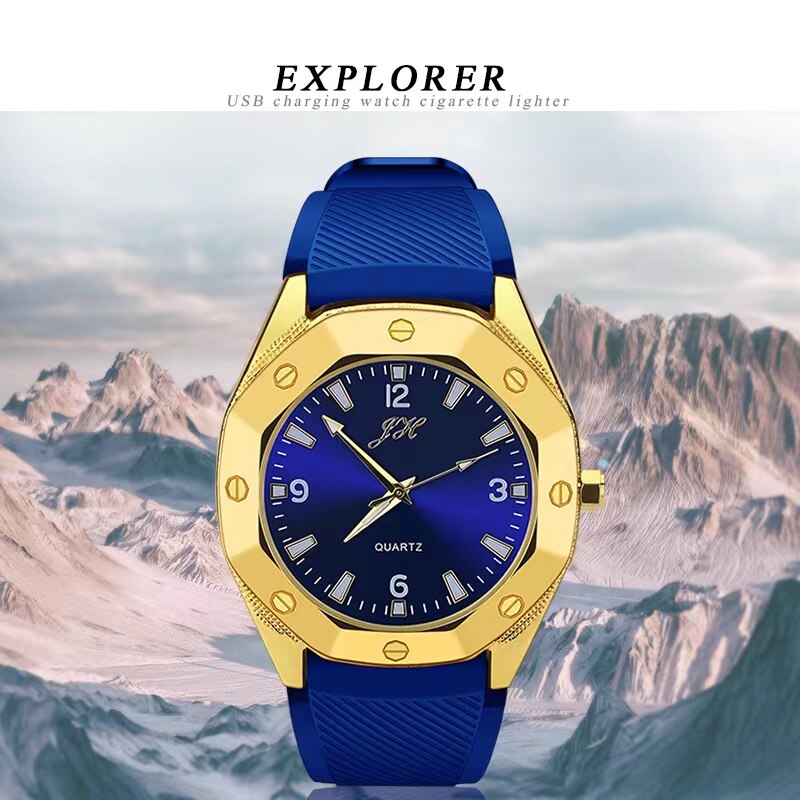 Stylish USB Rechargeable Electronic Lighter Watch