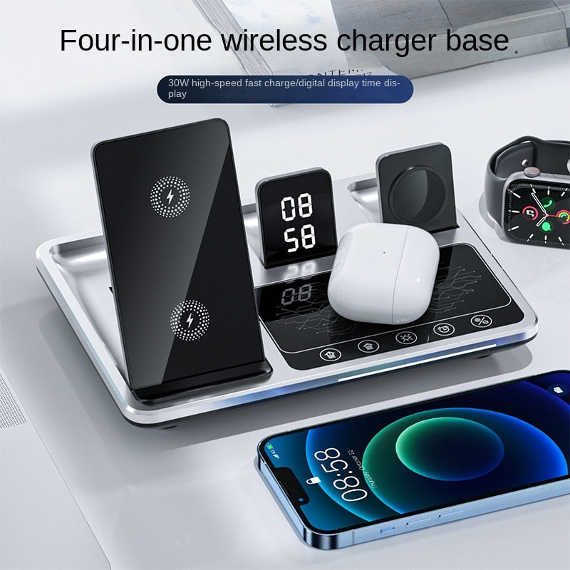 Compact Wireless Charger Digital Clock