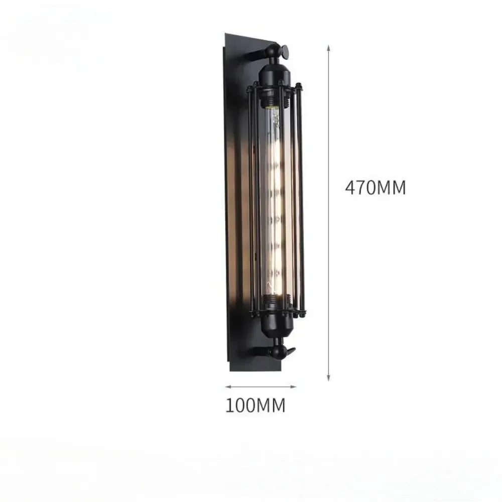 Rustic Metal Wall Lamp Vintage Style Edison Bulb Fixture