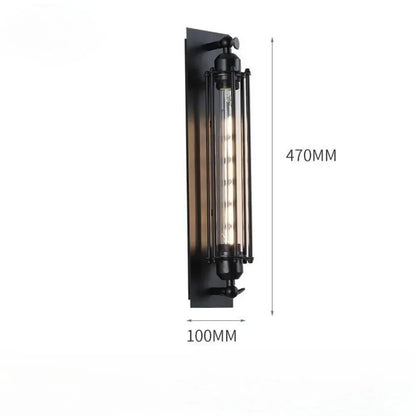 Rustic Metal Wall Lamp Vintage Style Edison Bulb Fixture