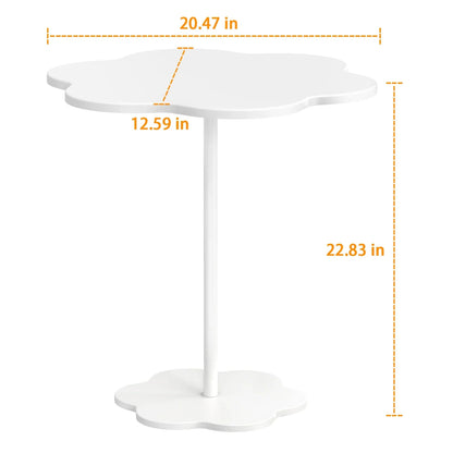 White Cloud Shaped End Table