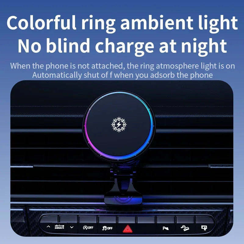 Fast Wireless Car Charger with RGB Light