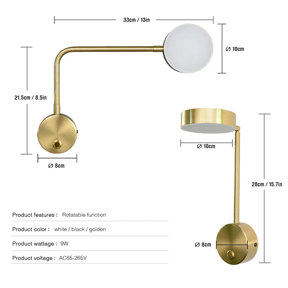 Modern Dimmable LED Wall Light