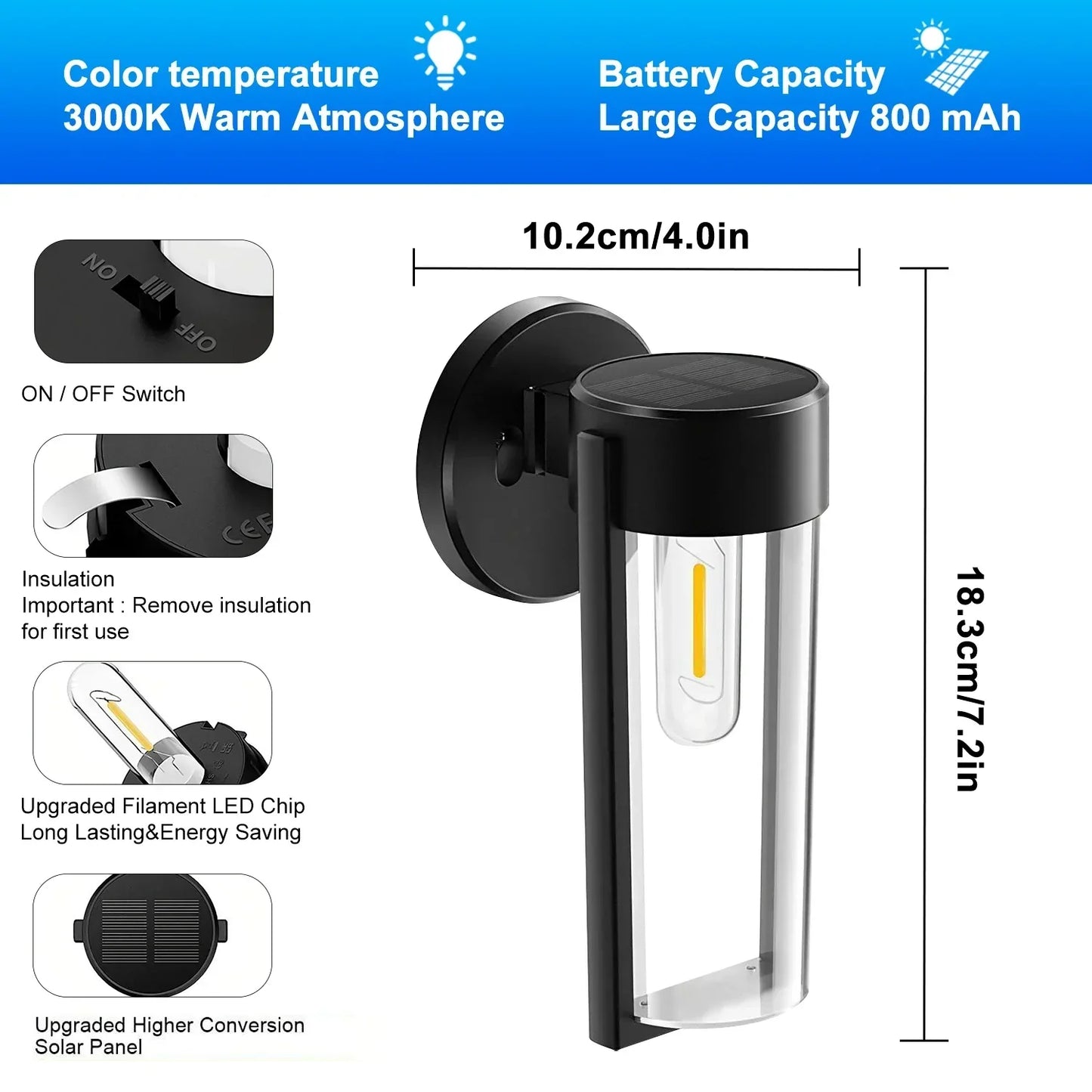 Bright Solar Powered Outdoor Garden Lights