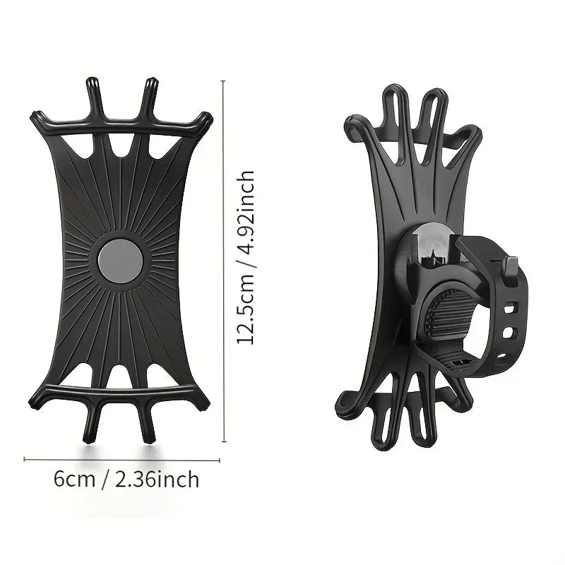 Flexible Bike Phone Mount 360 Rotation Silicone Holder