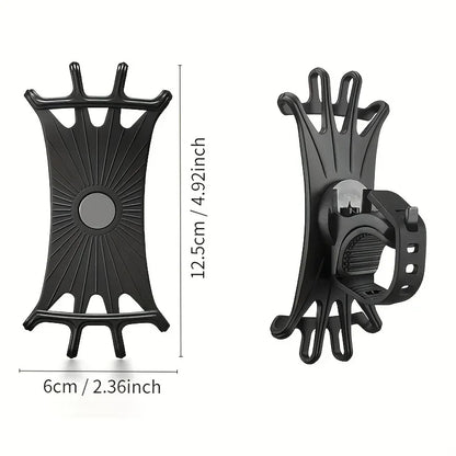 Flexible Bike Phone Mount 360 Rotation Silicone Holder