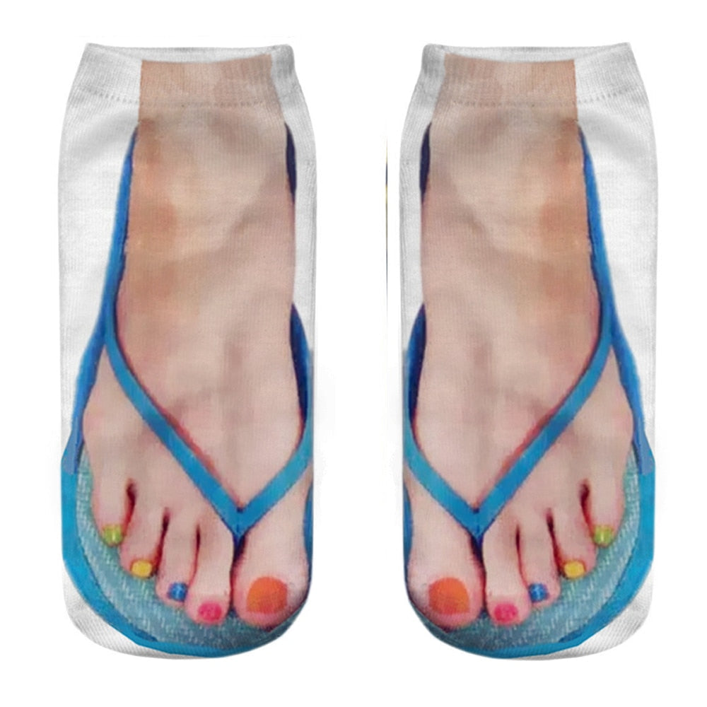 Quirky 3D Novelty Low Cut Ankle Socks