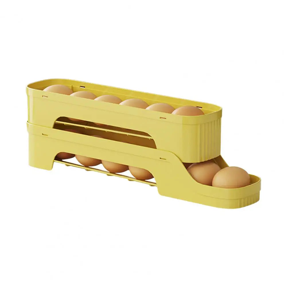 Clear 4-Tier Rolling Egg Storage Container