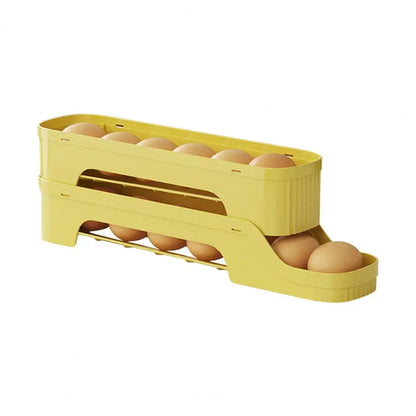 Clear 4-Tier Rolling Egg Storage Container