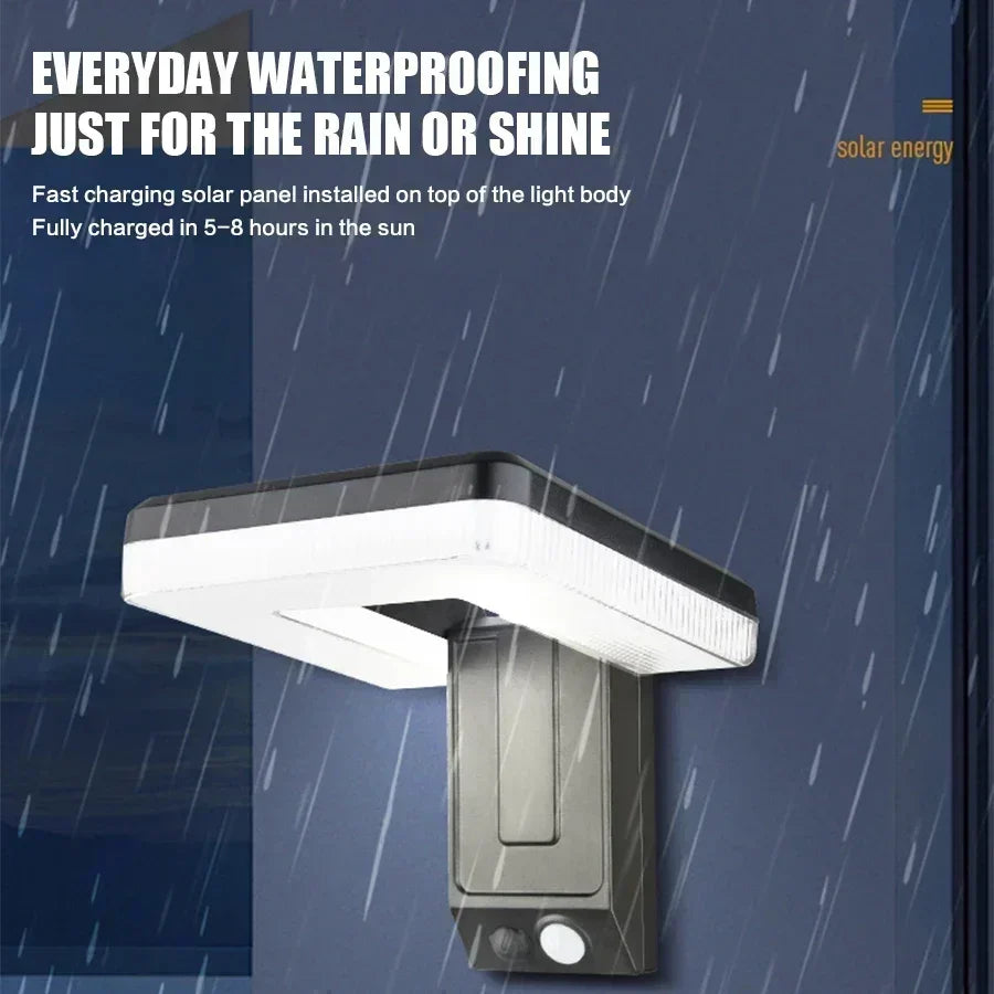 Solar Powered Outdoor Wall Lamp with Motion Sensor