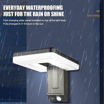 Solar Powered Outdoor Wall Lamp with Motion Sensor